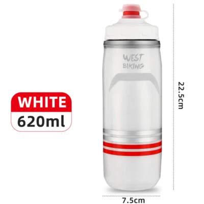 Garrafa de água WEST BIKING ciclismo 3 camadas isolamento a frio garrafa esportiva 620 ml - Imagem 1 de 4