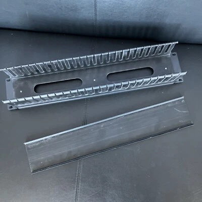 2U Horizontal Finger Duct Rack Cable Management Panel with Cover - Image 1 of 2