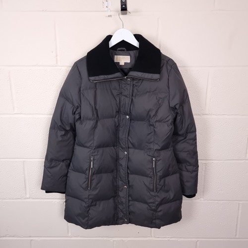 MICHAEL KORS piumino donna M medio isolato foderato giacca trapuntata grigio