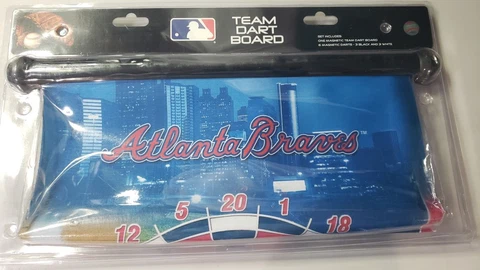 Atlanta Braves MLB Baseball  magnetic team - Dart Board - Rico  NEW Cover