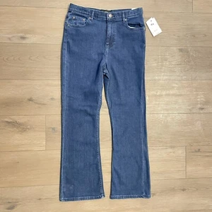 Free Assembly Jeans Girls 18 High Rise Relaxed Flare Adjustable Waist Dark Wash - Picture 1 of 16