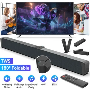 Bluetooth Speaker 3D Surround Sound Soundbar Subwoofer Home Theater Sound Bar V - Picture 1 of 19