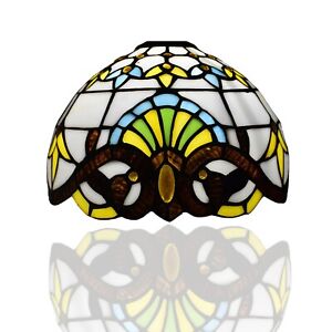 Victorian style Tiffany 10 inch Stained Glass Shade Multicolor Art Home Decor UK