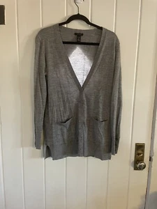 Only Mine Merino Wool Blend Grey Pockets Button Cardigan Sweater Size- XL - Picture 1 of 5