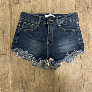 KanCan Gr. 5/26 Damen-Shorts Distressed hoher Bund Stretch ausgefranster Saum Hotpants - Bild 1 von 6