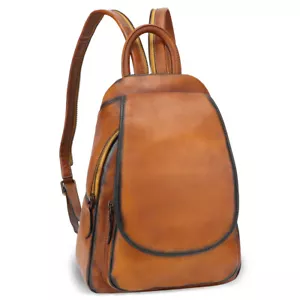 Genuine Leather Backpack for Women Leather Knapsack Rucksack Bag Daypack Purse - Picture 1 of 16