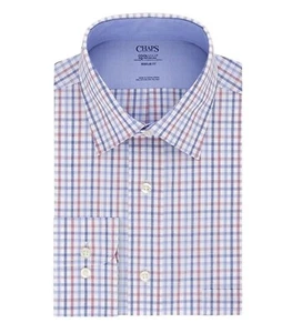 Chaps COOLMAX Mens Regular-Fit Dress Shirt Stretch Collar Long Sleeves Sizes - Picture 1 of 2