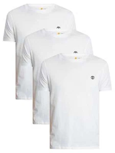 Timberland Men's 3 Pack Dunstan River Slim T-Shirts, White - Picture 1 of 6