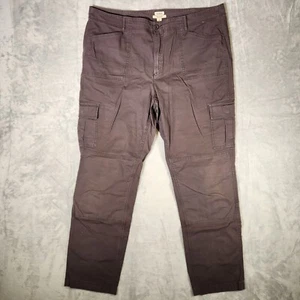 LL Bean Pants Womens Size 20 Medium Tall Gray Favorite Fit Cargo Hiking Gorpcore - Picture 1 of 15