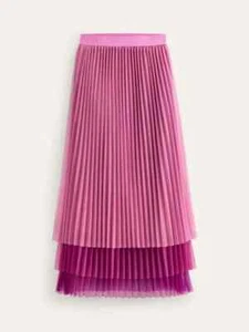 BODEN NEW Tulle Tiered Maxi Skirt - Pink - UK 8 - rrp £110 - Picture 1 of 4