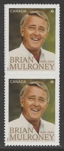 Canada 3491 Brian Mulroney P vert pair MNH 2025 - Picture 1 of 1