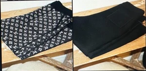Pantalones deportivos reversibles LOUIS VUITTON negros con monograma $2K+ de gran tamaño pequeños ¡NUEVOS CON ETIQUETAS! - Imagen 1 de 15