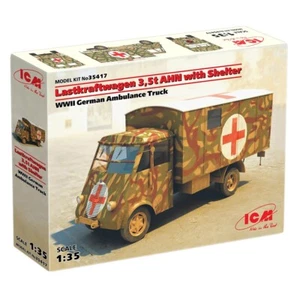 Camión ambulancia alemán Lastkraftwagen 3.5 T Ahn con refugio Segunda Guerra Mundial ICM 35417 1/35 - Imagen 1 de 19