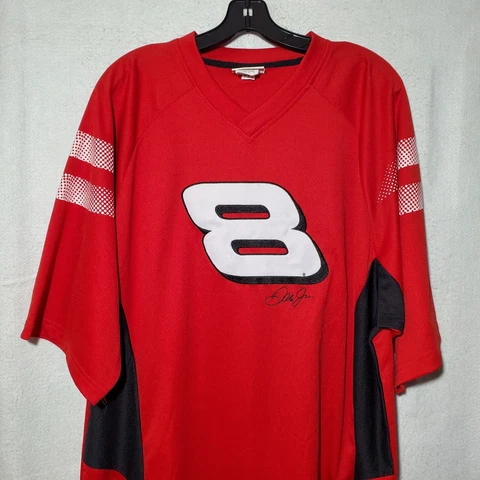 Dale Earnhardt Chase Authentics Jersey Men Size XL #8 Red Short Sleeve Bud King Cover