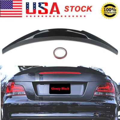 Black Painted Duck Bill Trunk Spoiler Wing For BMW E82 128i 135i Coupe 2007-2013 - Image 1 of 4