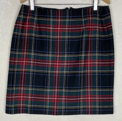Vintage 80's Talbots Skirt Womens 12 Plaid 100%Wool Lined Schoolgirl Work Office - Image 1 of 4