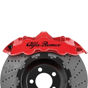 Set 4 Adesivi NERO Alfa Romeo pinze freno giulietta giulia mito stelvio 159 - Foto 1 di 2