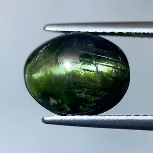 4.5ct Kornerupine Cats eye Natural Green Oval Polished Gemstone From India