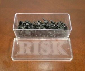 Risk Board Game 1998 Complete Replacement Black Army of 60 Pieces Parts