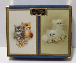 Duratone Kitten Playing Cards Marshall Field And Company - Picture 1 of 3