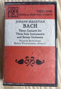 Bach Three Concerti For Three Solo Instruments And String Orchestra Cassette - Picture 1 of 9
