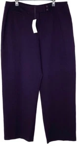 Pantalones EILEEN FISHER Berenjena Tab Cintura Viscosa Ponte Tejido Pantalones 2X = 18W 20W - Imagen 1 de 9