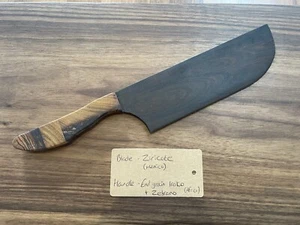 Cuchillo para servir pasteles/pasteles de madera exótico - Ziricote y cebrano - Regalo de boda - Imagen 1 de 10