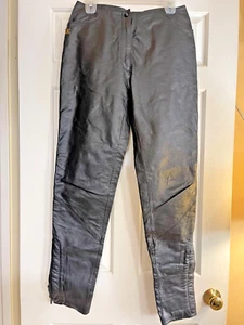 Harley Davidson Ladies Black Leather Riding Pants Size 36/8 - Imagen 1 de 13