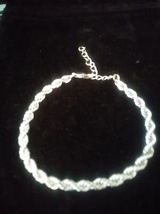 14K W GOLD CLAD DIAMOND CUT ROPE BRACELET + BONUS 7.5 ADJUSTABLE FITS 7-9 IN - Picture 1 of 1