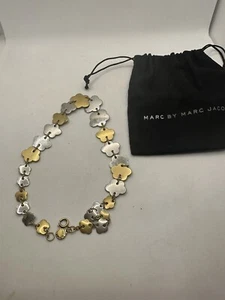 Marc jacobs Gold And Silver Tone Flower Charms Choker. - Picture 1 of 7