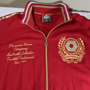Southpole Track Jacket Men’s XXL VTG Full Zip Embroidered Y2K Hip Hop Red Gold** - Picture 1 of 15
