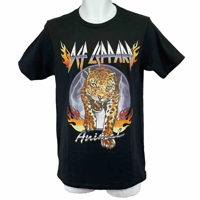 NEW! Def Leppard Animal Retro T Shirt/ Men’s (S) Black Official 100% Cotton NWT  - Image 1 of 3