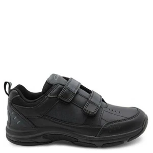 Clarks Kids Advance Adjustable Strap Durable Leather Sport School Shoes E+ Black - Picture 1 of 5
