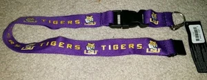 NCAA LSU Tigers Purple Breakaway Lanyard Keychain NWT Free Shipping - Picture 1 of 1