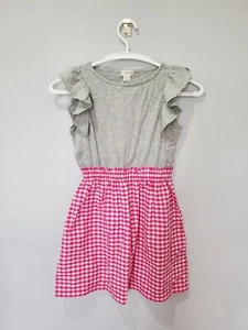 CREWCUTS Girl's Pink Gingham Dress Size 7 New - Picture 1 of 12