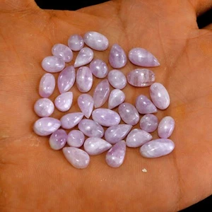 35 Pcs 71 Cts Natural Pink Kunzite Cabochon Gemstone Lot 12x6-6x6mm #14911 - Picture 1 of 5