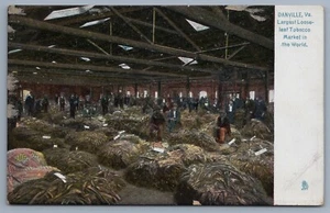 DANVILLE VA Largest Loose-leaf Tobacco Market in the World Tuck postcard D4 - Picture 1 of 2