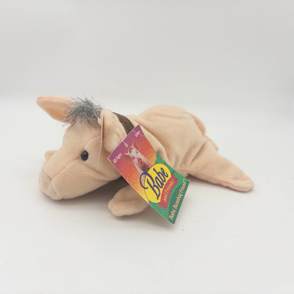 De colección 1998 Babe Pig In The City Peluche Beanbag Juguete Gorro Y Amigos Nuevo Foto 1 de 4