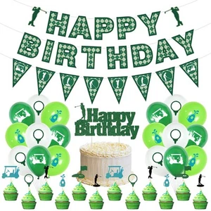 Golf Theme Birthday Party Set – Banner, Balloons, Toppers, Party Supplies - Picture 1 of 9