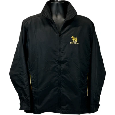 Chaqueta de satén Singha Beer Tailandia cuello falso manga larga para mujer XL X-Large Foto 1 de 4