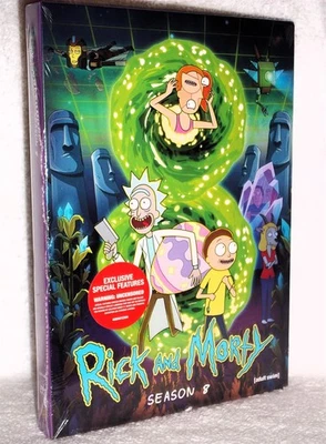 Rick and Morty: Season 8 (DVD, 2025) NEW Chris Parnell animated comedy sci-fi  - Image 1 of 4