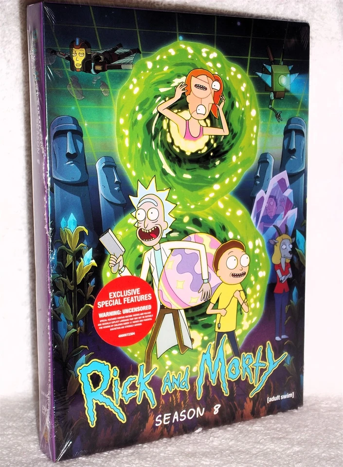 Rick and Morty: Season 8 (DVD, 2025) NEW Chris Parnell animated comedy sci-fi  - Image 1 of 4