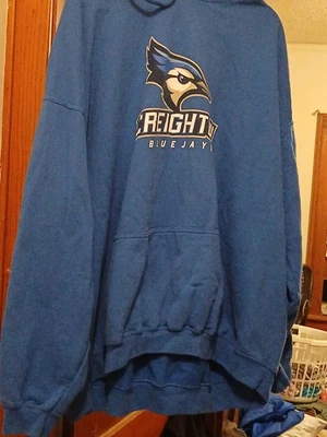 Sudadera con capucha Omaha Creighton azul Jay's azul con bolsillos canguro. Foto 1 de 3