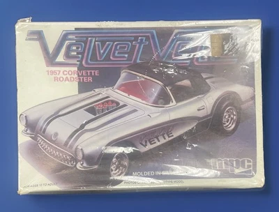 MPC Velvet Vette 1957 Corvette Roadster Molded In Silver Diecast 1/25 Scale - Image 1 of 4