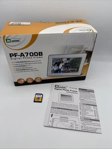 Mustek PF-A700B 7 Inch Digital Photo Frame - Picture Slide Show ~ New W/ Memory - Picture 1 of 4