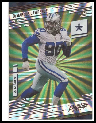 2021 Panini Prestige #12 DeMarcus Lawrence Xtra Points Sunburst - Image 1 of 2