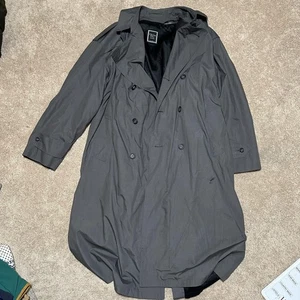 Vintage Christian Dior Monsieur Trench Coat Mens 42L Double Breasted Belted USA - Picture 1 of 6