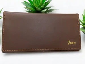 Personalisierte Leder Geldbörse für Herren - individueller Name "James" - Geschenk für Ihn - Bild 1 von 4