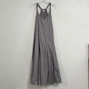 Garnet Hill Maxikleid Damen M Boho Trapez Baumwolle Gaze gedrehte Träger taupe - Bild 1 von 12