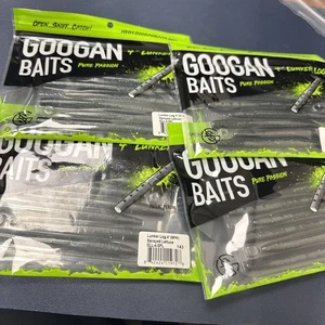 Googan Cebos 4" Lunker Log - Lechuga Pulverizada Verde Puro Cebo Gusanos 9 ct 4 Paquetes - Imagen 1 de 10